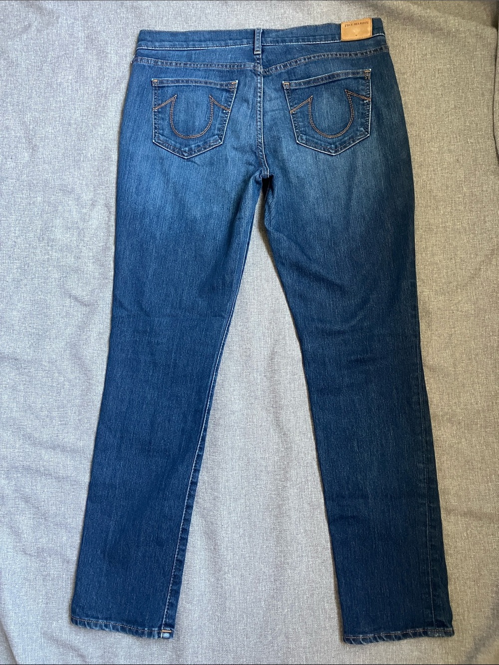True Religion Victoria Mid Rise Dark Blue Skinny Jeans size 32 - Picture 2 of 15